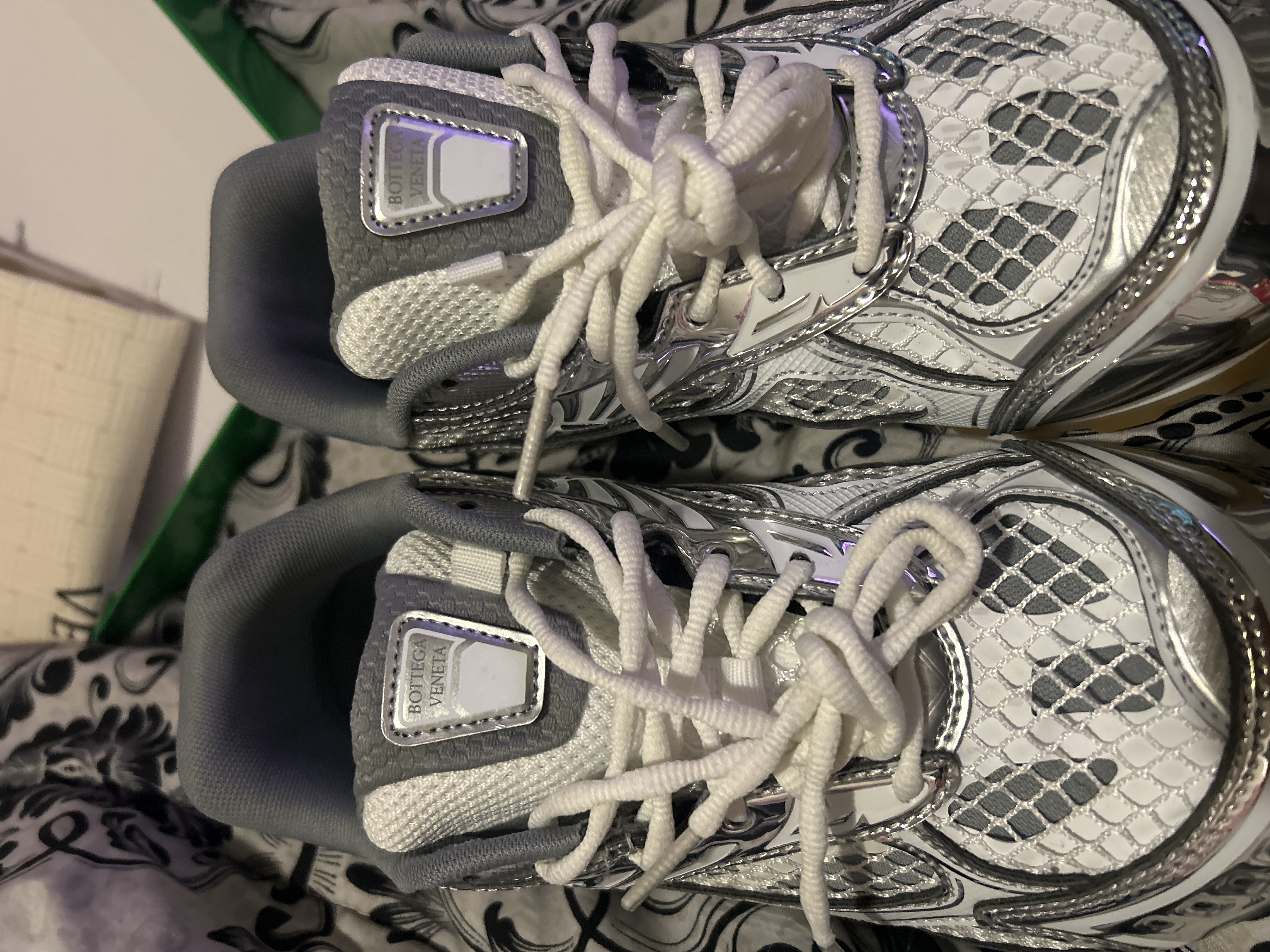 PK God Batch Bottega Veneta Orbit Sneaker Silver review Shxwity 01