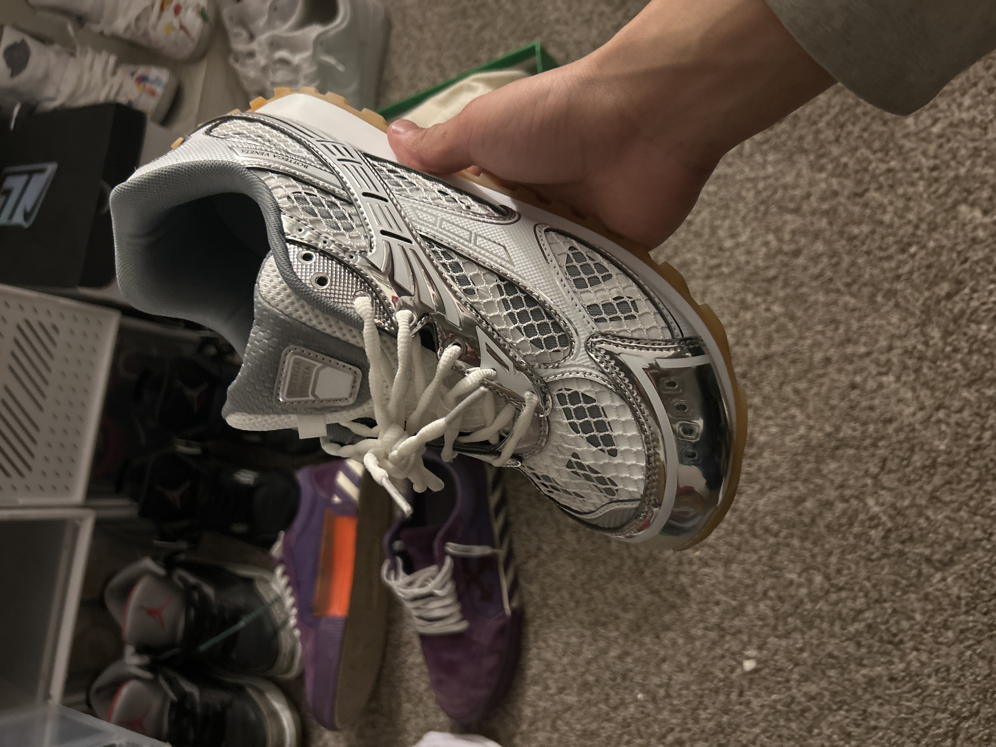 PK God Batch Bottega Veneta Orbit Sneaker Silver review Eli 00