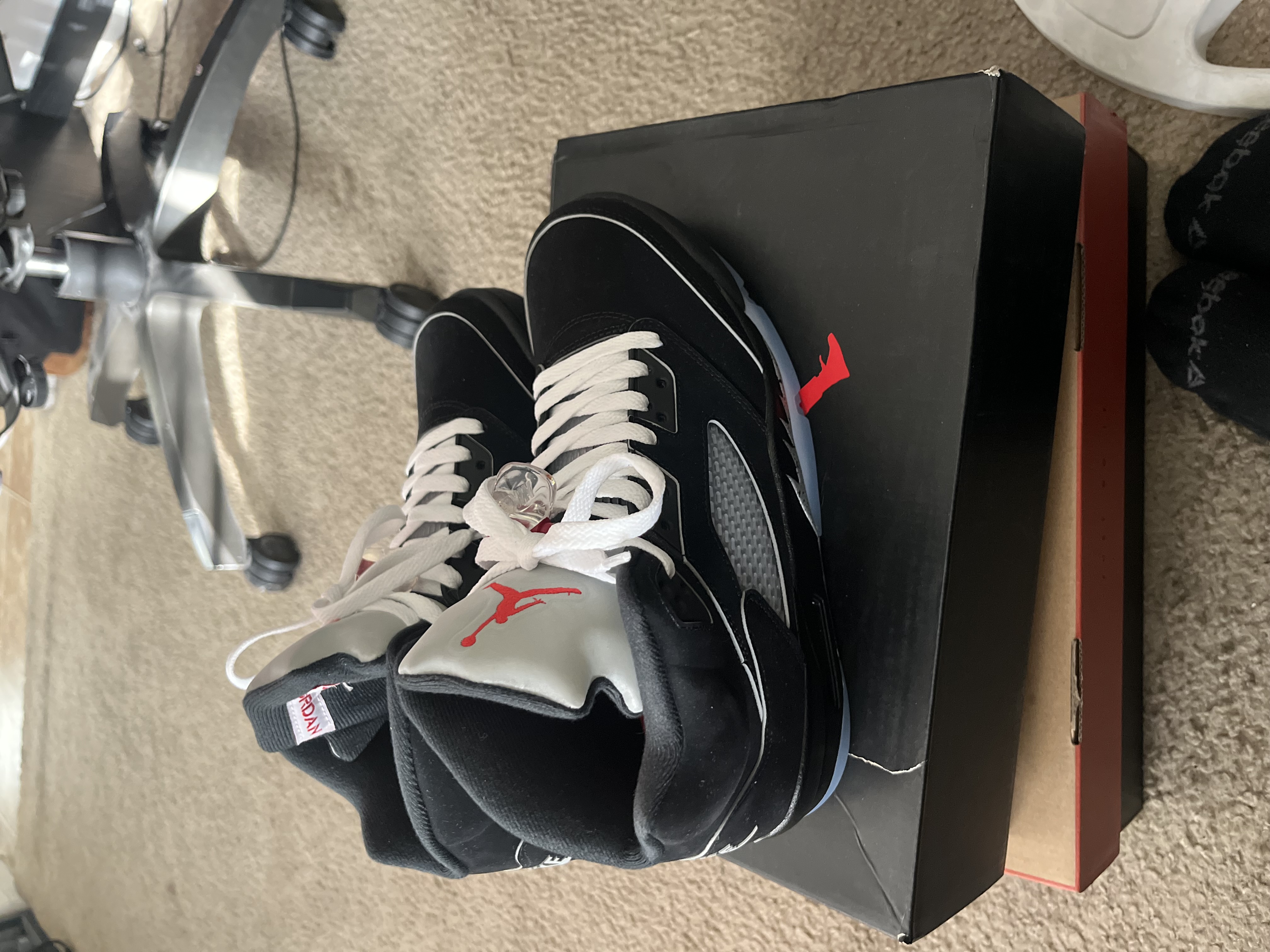 PK God Batch Air Jordan 5 Retro OG Black Metallic Reimagined HF3975-001 review South East 03