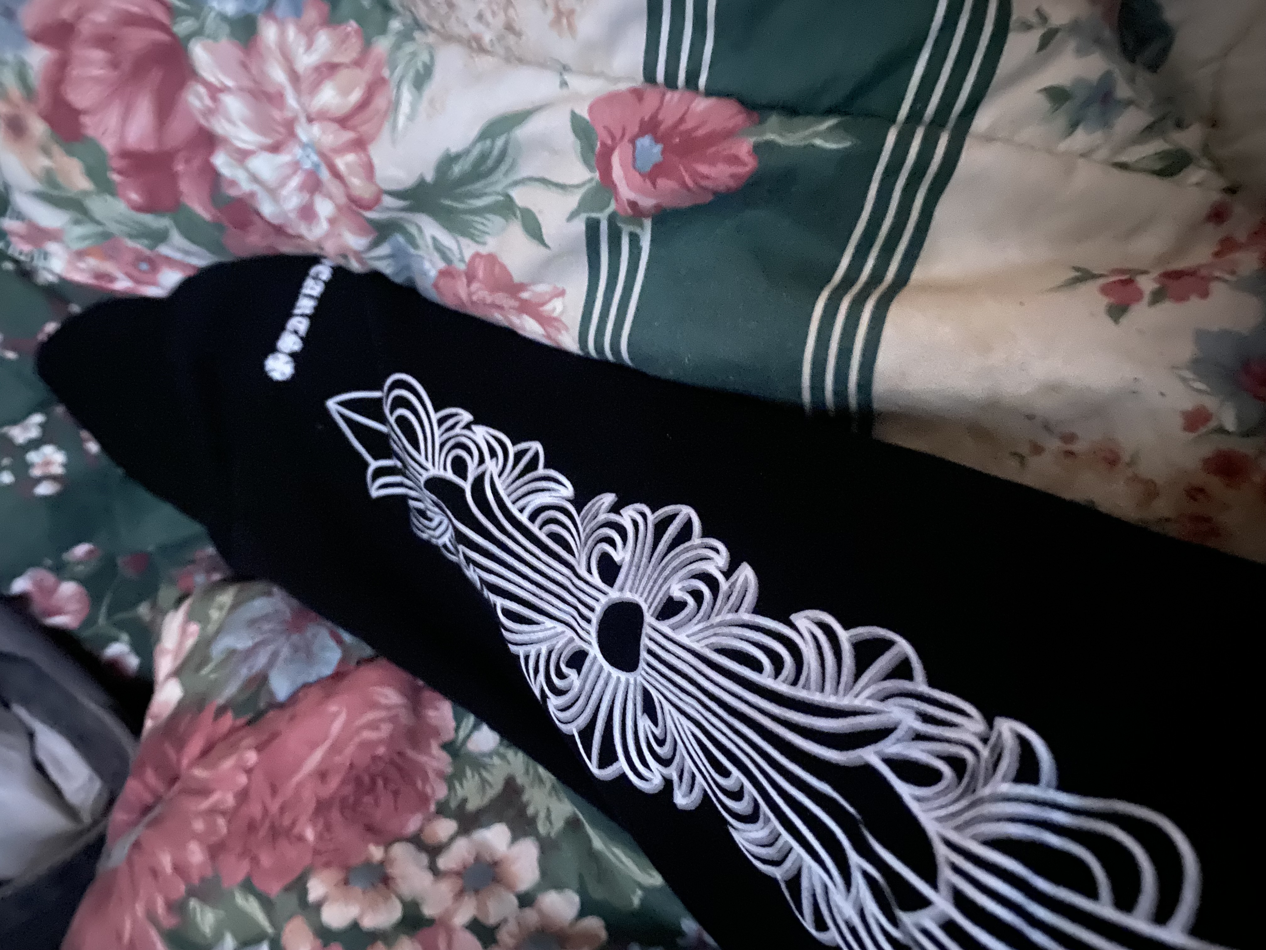 Chrome Hearts Horse Shoe Floral Hoodie Black review Mar 04