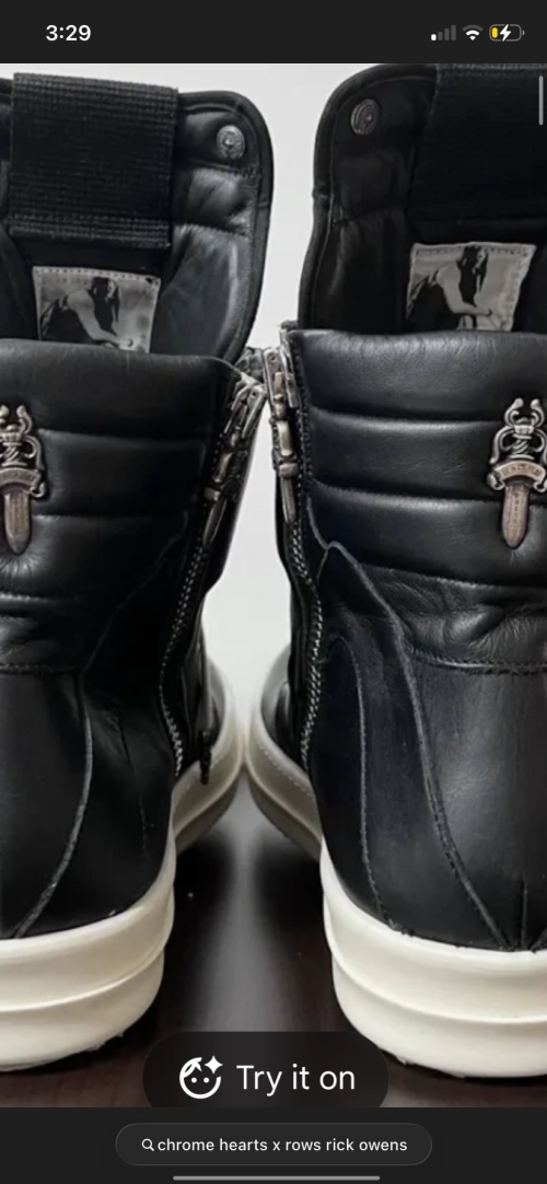 PK God Batch Chrome Hearts x ROWS shoes high review 