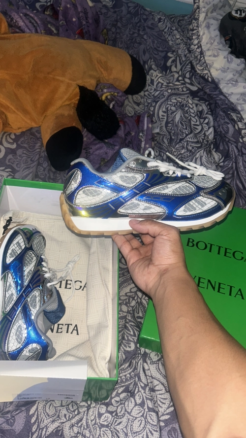 PK God Batch Bottega Veneta Orbit Sneaker Blue review 