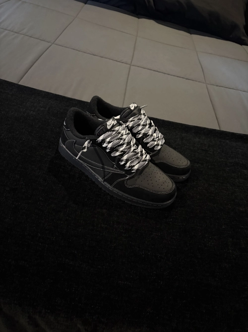 【Flash Sale】Air Jordan 1 Retro Low OG SP Travis Scott Black Phantom DM7866-001 review 