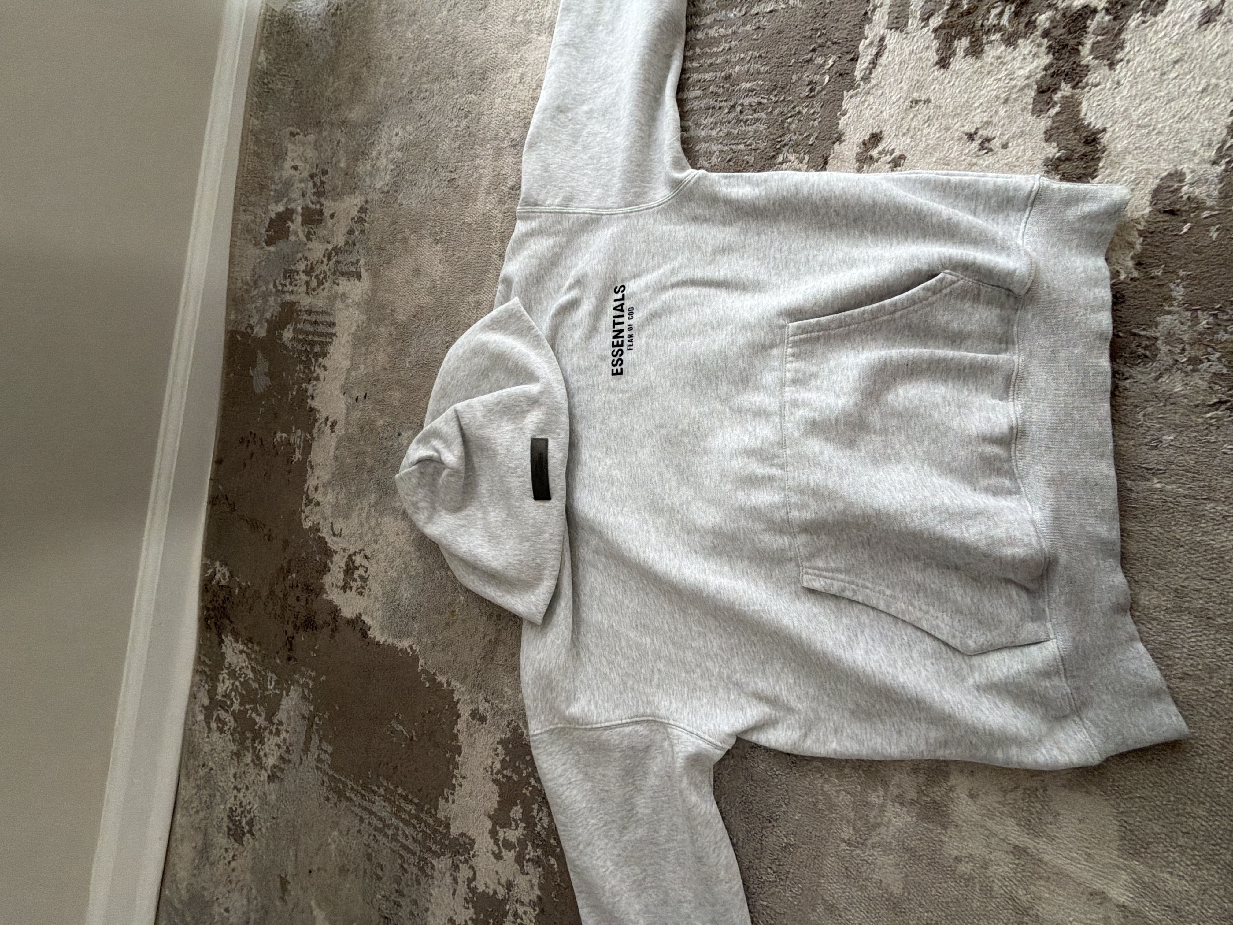 Fear of God Essentials Pullover Hoodie Light Heather Oatmeal review Kellum 00