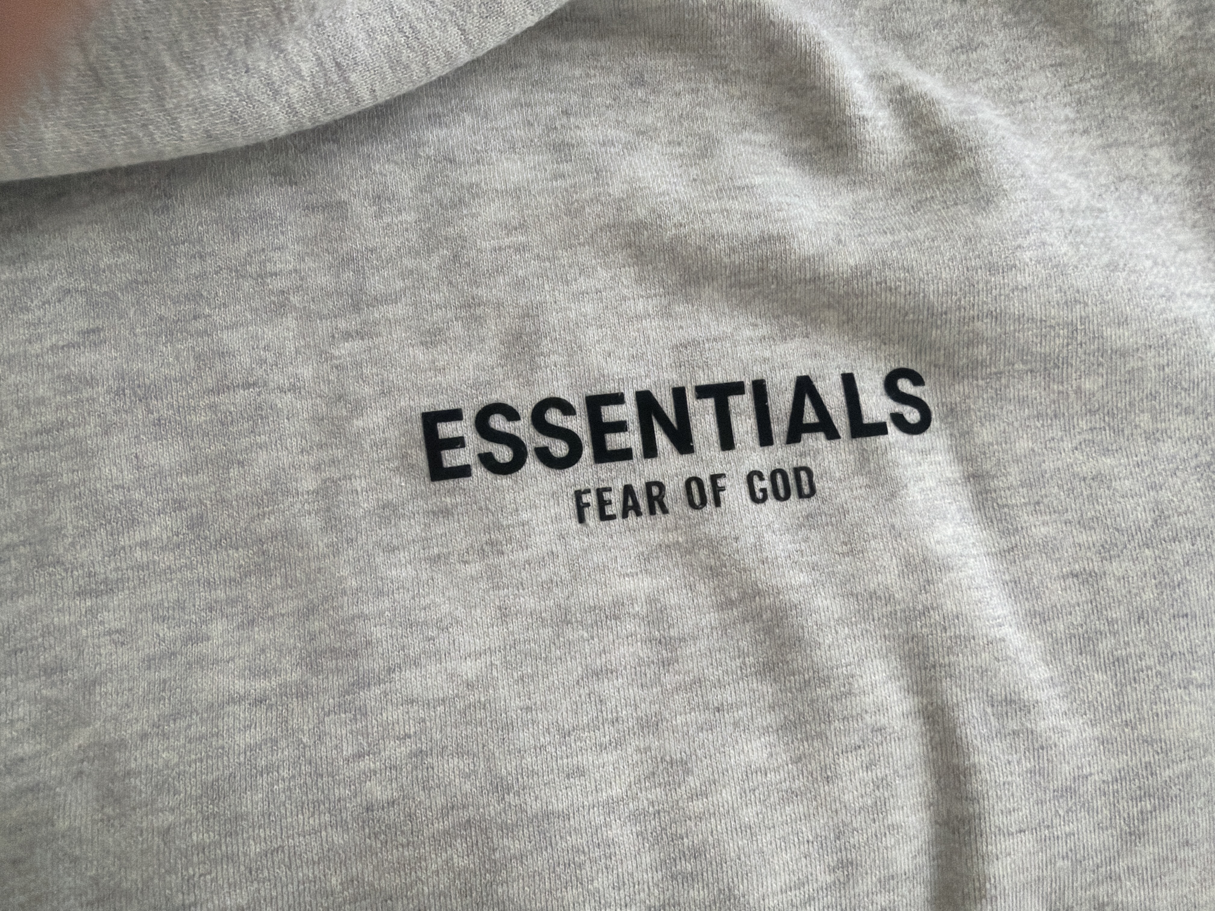 Fear of God Essentials Pullover Hoodie Light Heather Oatmeal review Kellum 01