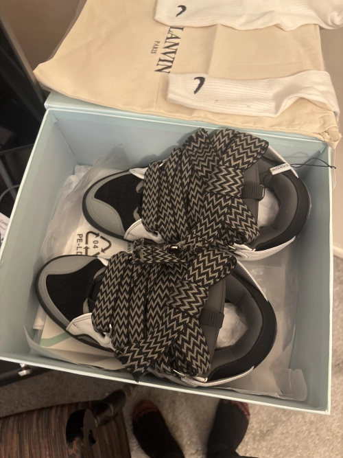 Lanvin Curb Sneakers White Anthracite review 