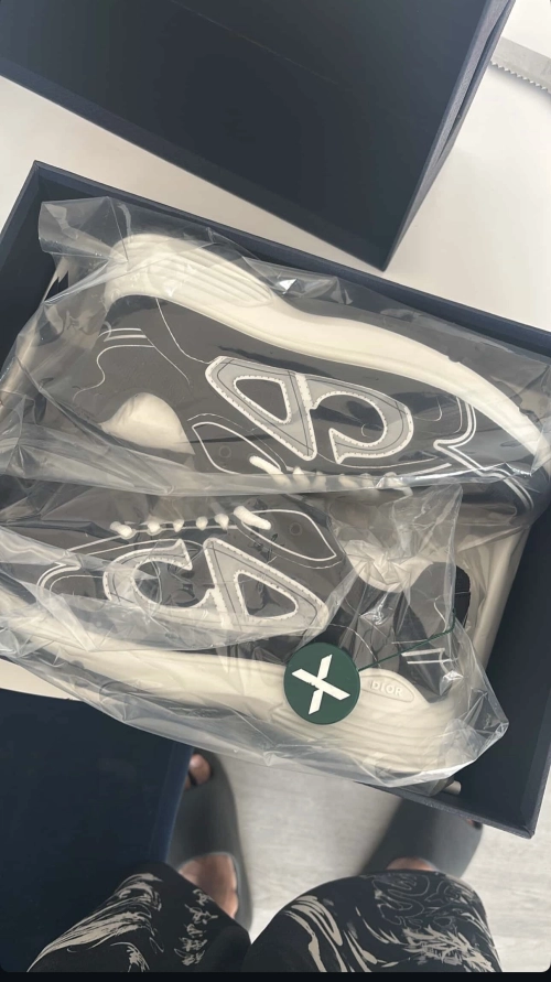 PK God Batch Dior Light Grey 'B30' Sneakers Black Coffee Color 3SN279ZND-H969 review 