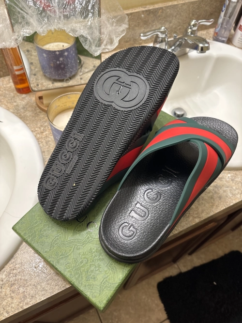 Gucci Rubber Slide 'Green Red' review 