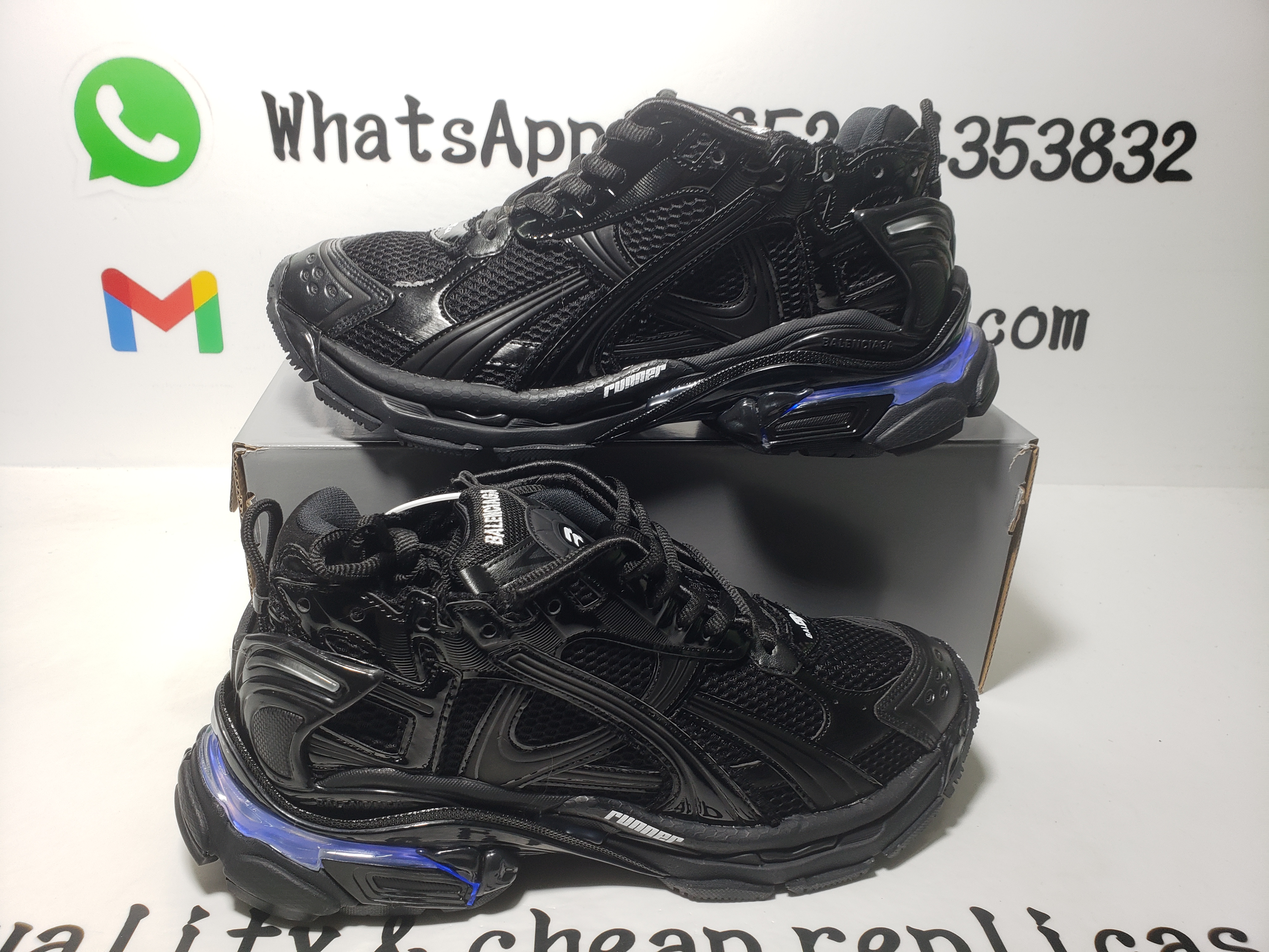 PK God Batch Balenciaga Runner Black LED review D*** 00