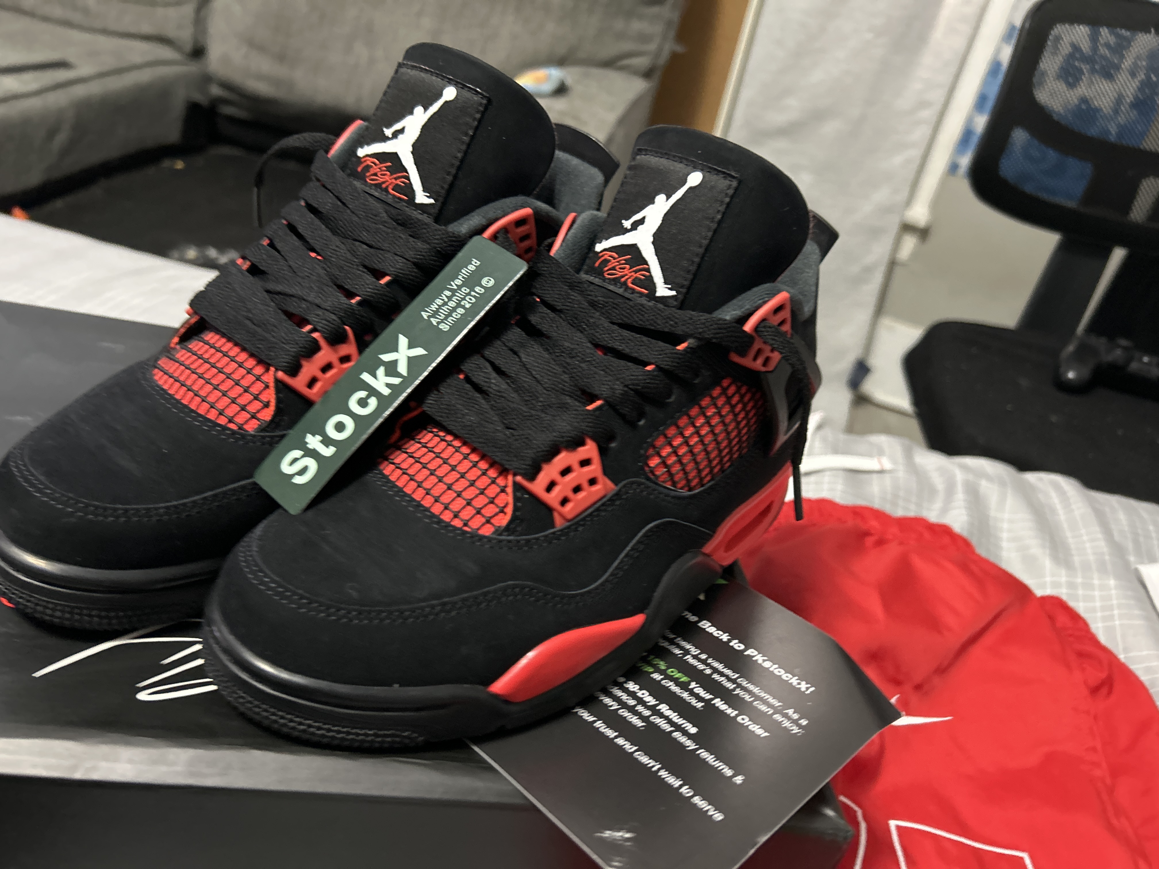 PK God Batch Air Jordan 4 Red Thunder CT8527-016 review Derian 01