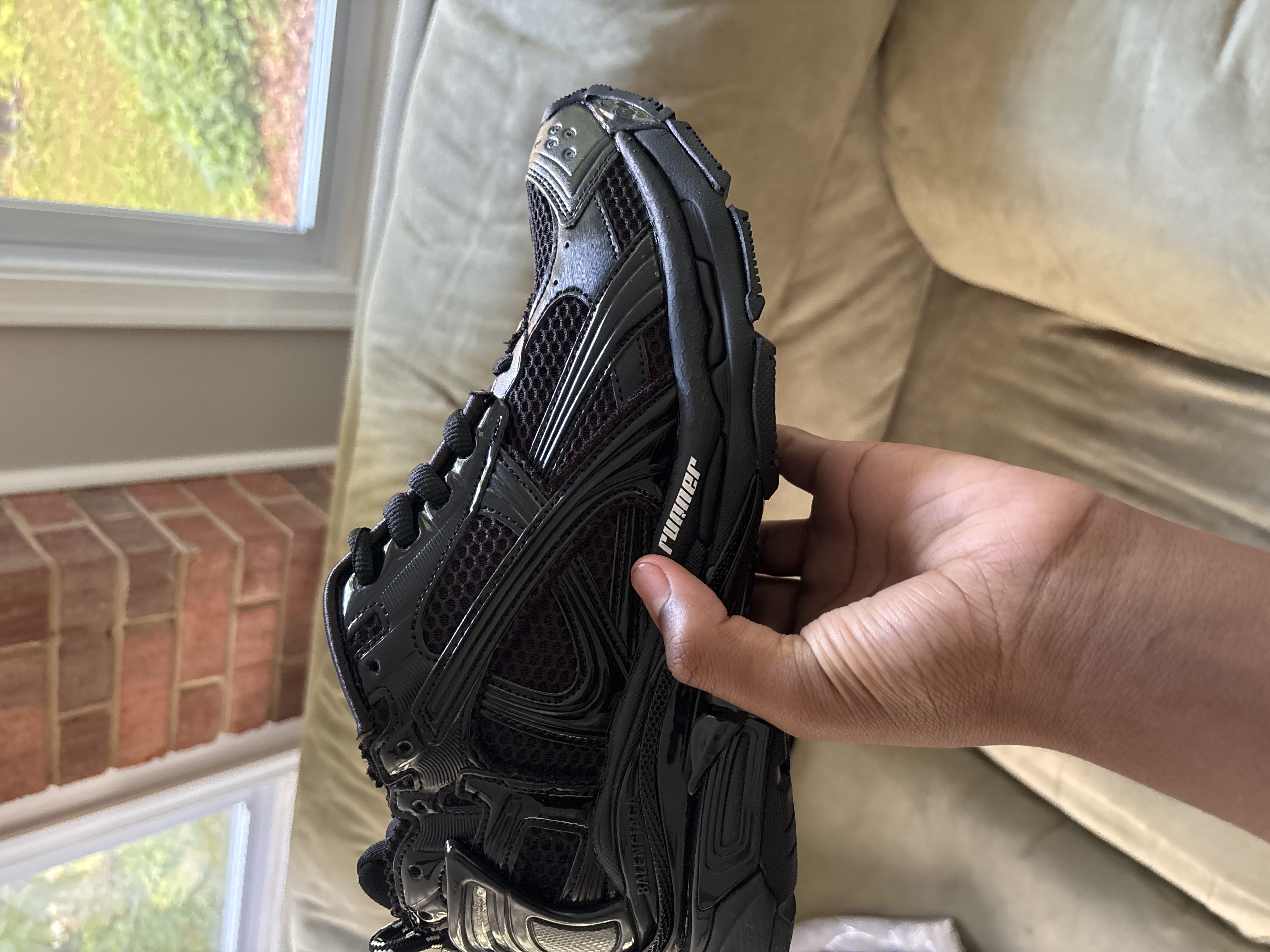 PK God Batch Balenciaga Runner Sneaker All Black 772767 W3RNY 0135 review Zay 00