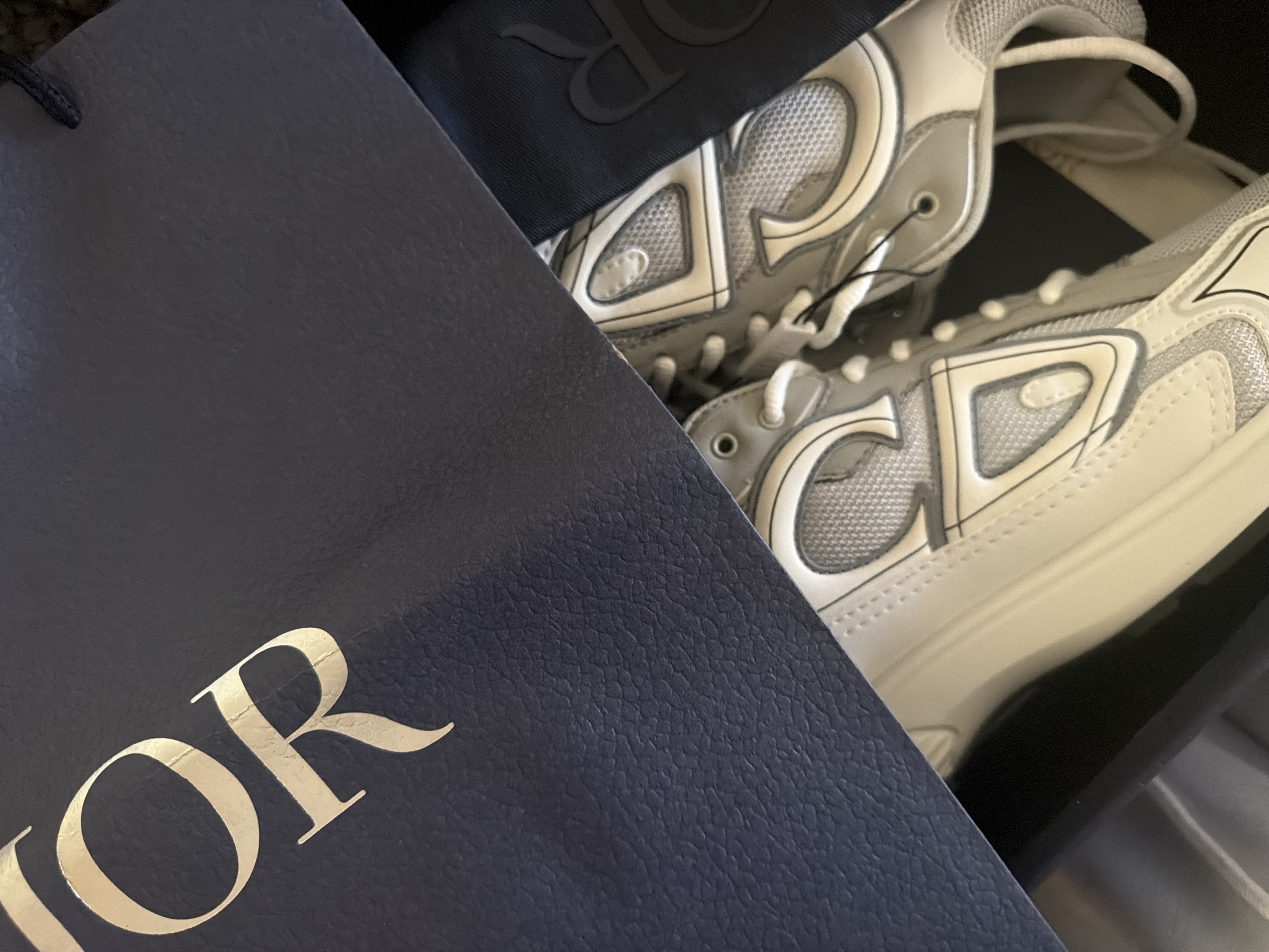 PK God Batch Dior B30 Countdown Sneaker Gray White review Christian