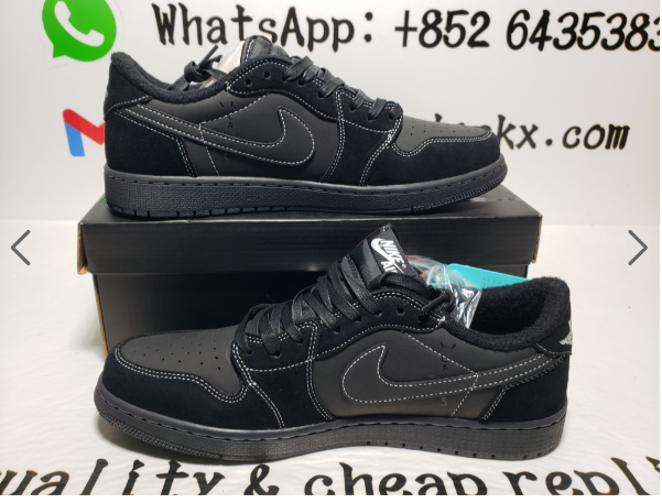 【Flash Sale】Air Jordan 1 Retro Low OG SP Travis Scott Black Phantom DM7866-001 review J 05