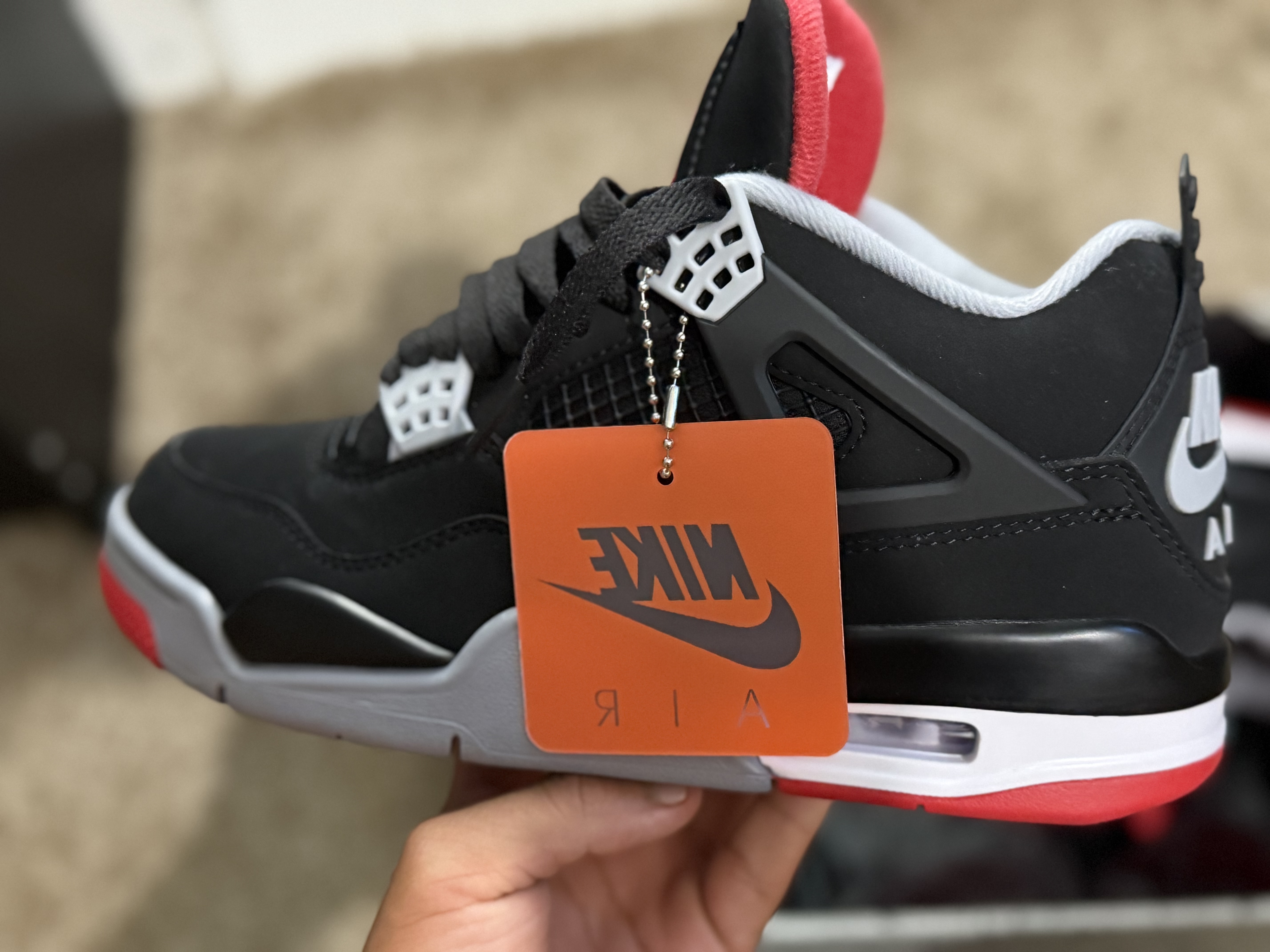 PK God Batch Air Jordan 4 Retro Bred 308497-060  review Anthony Giron 00