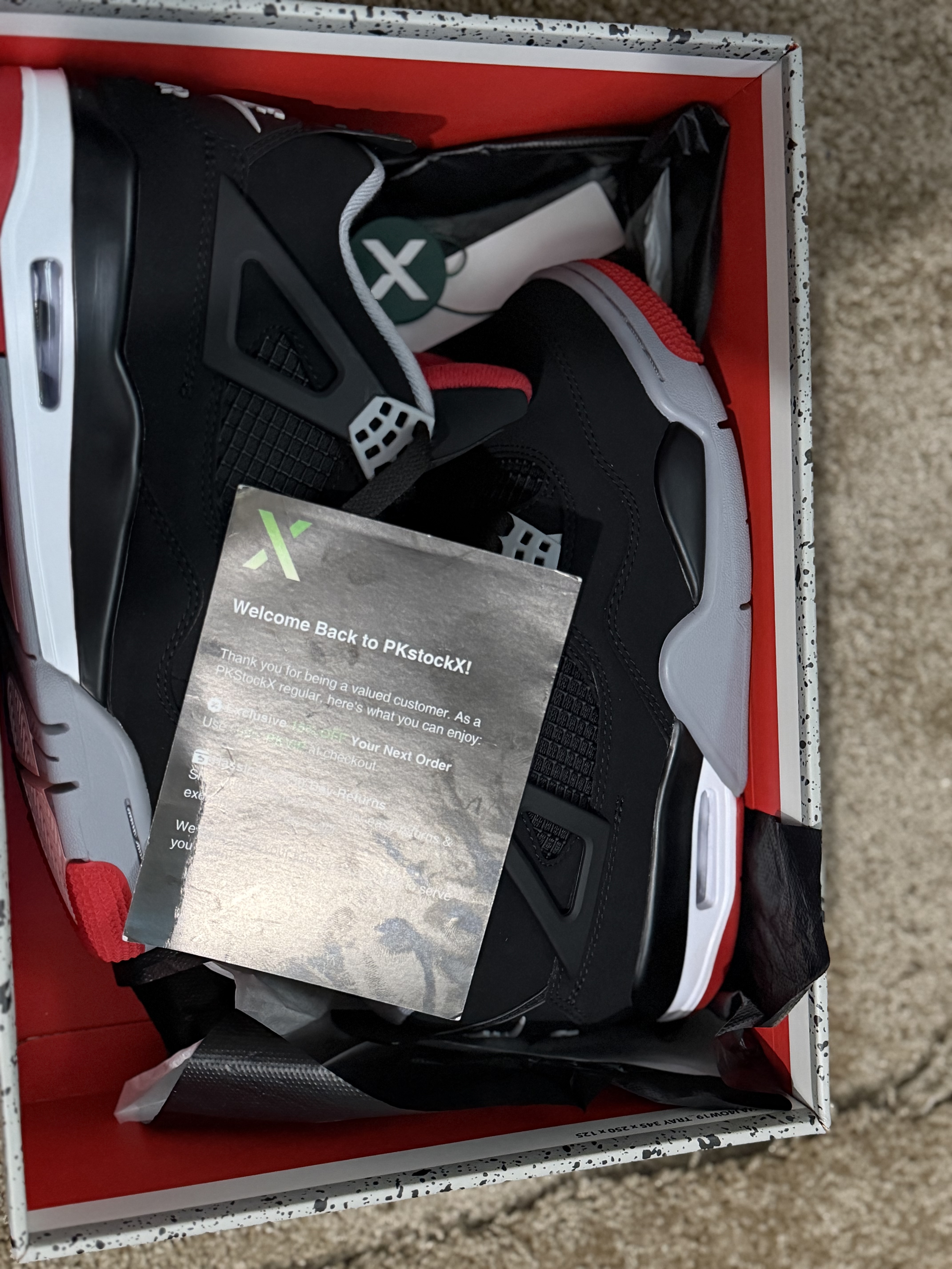 PK God Batch Air Jordan 4 Retro Bred 308497-060  review Anthony Giron 02