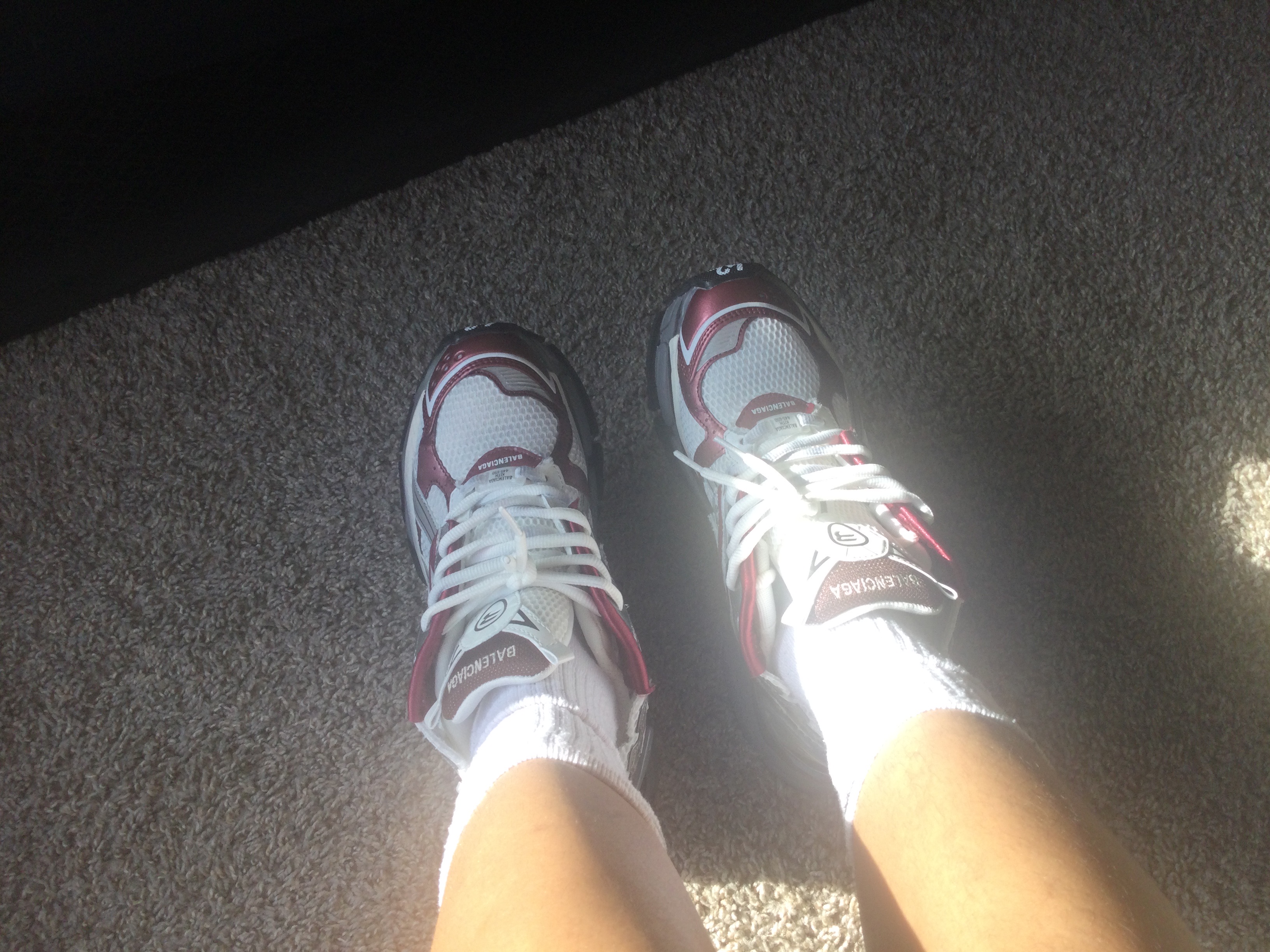 PK God Batch Balenciaga Runner White Wine Red review Christian