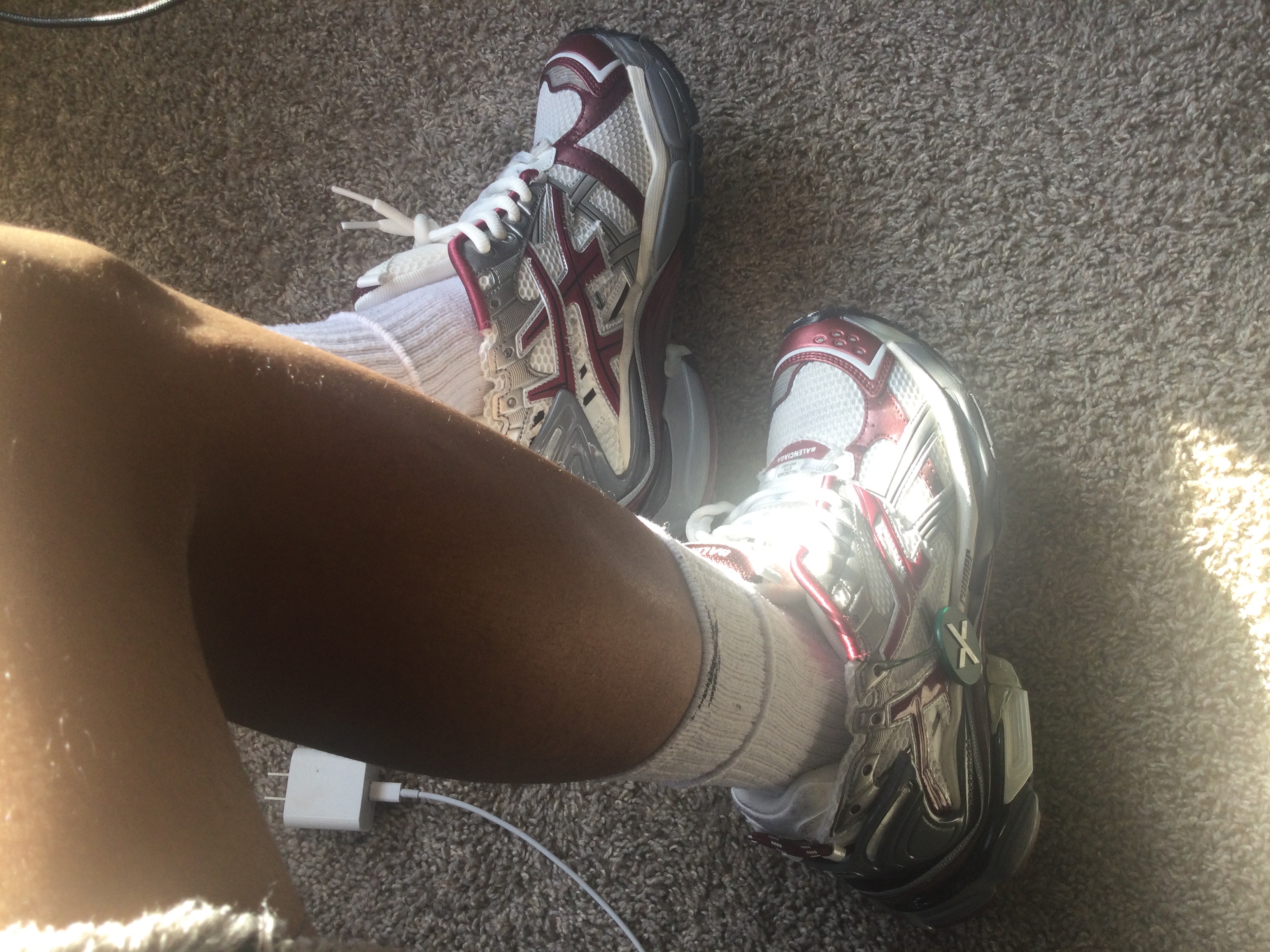 PK God Batch Balenciaga Runner White Wine Red review Christian