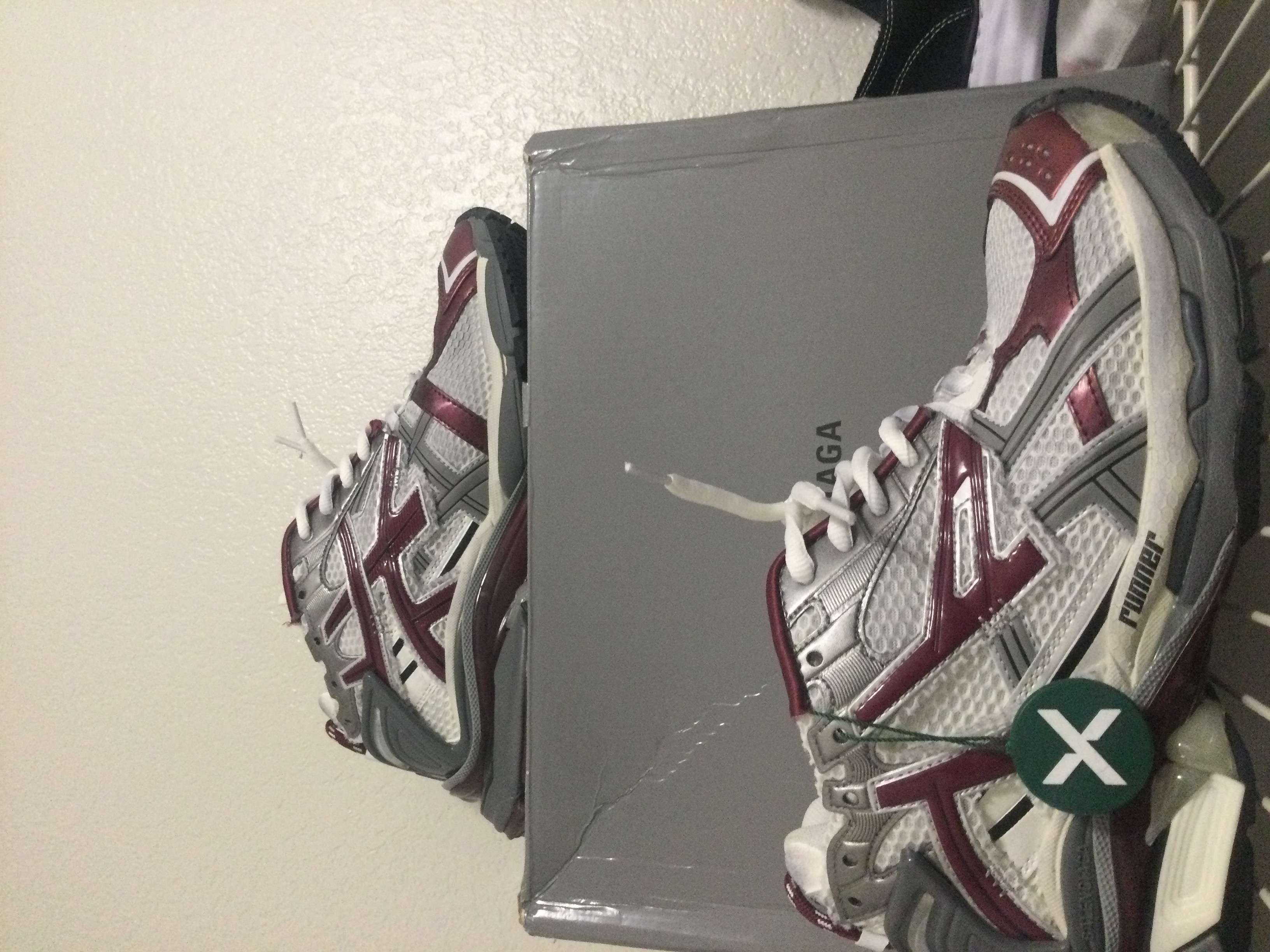 PK God Batch Balenciaga Runner White Wine Red review Christian