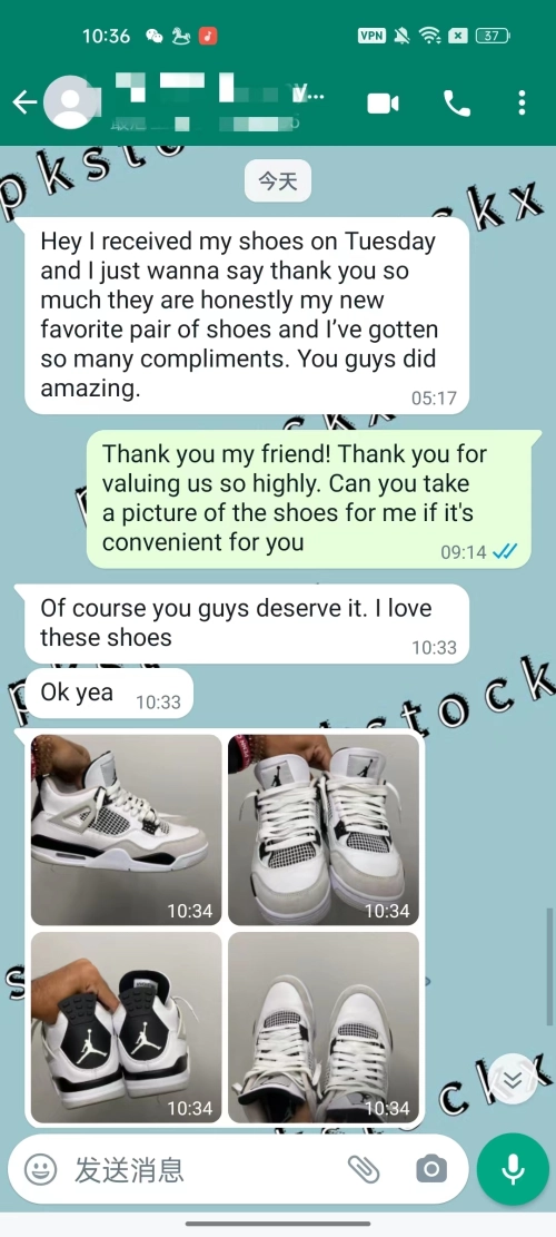 Review for Air Jordan 4 Retro Military Black DH6927-111 from pkstockx customer💕