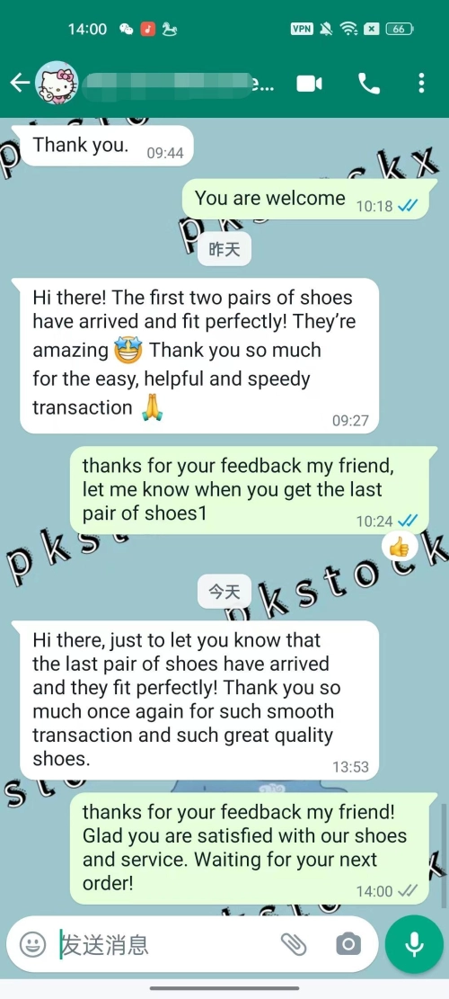Feedback from pkstockx customer💕