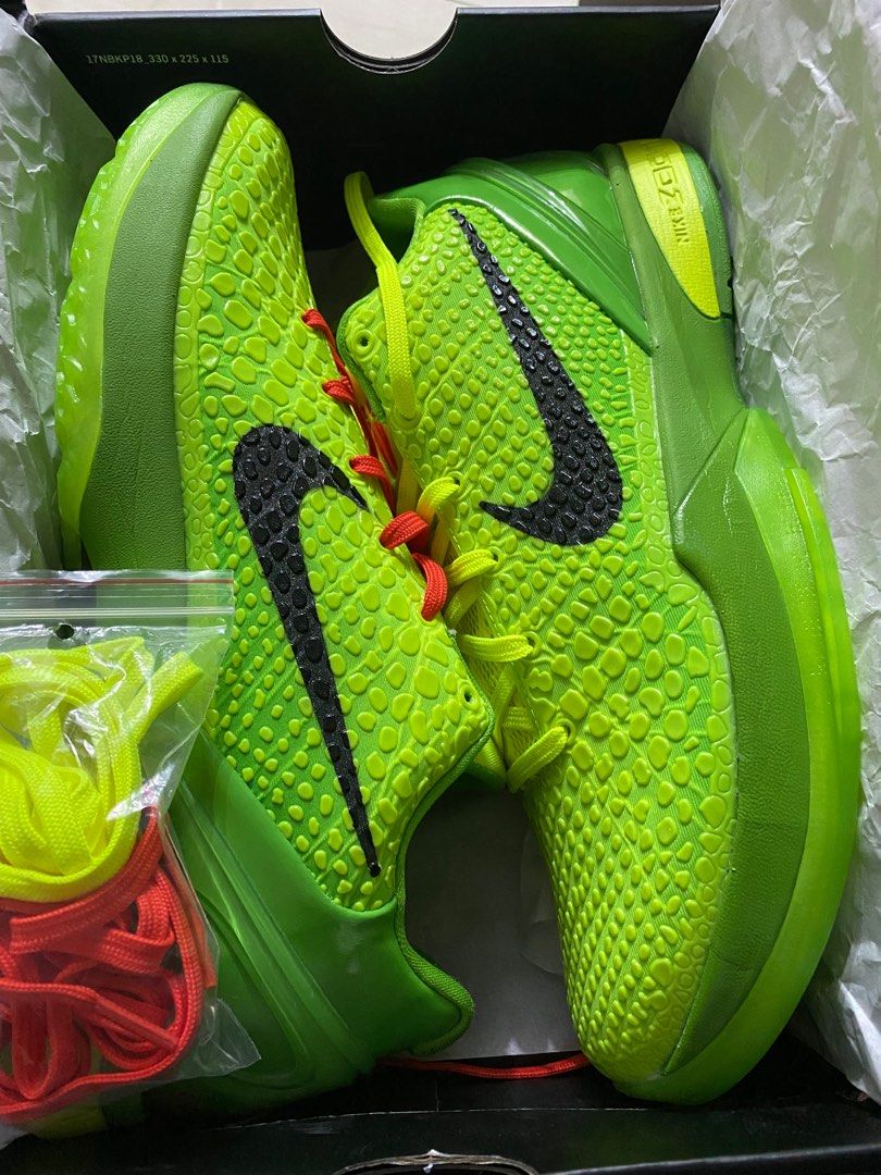 Nike Kobe 6 Protro Grinch, Men's Fashion, Footwear, Sneakers on Carousell