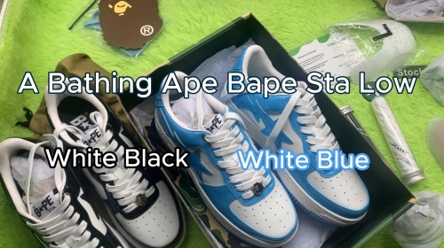 reps shoes A Bathing Ape Bape Sta Low Unboxing form pkstockx