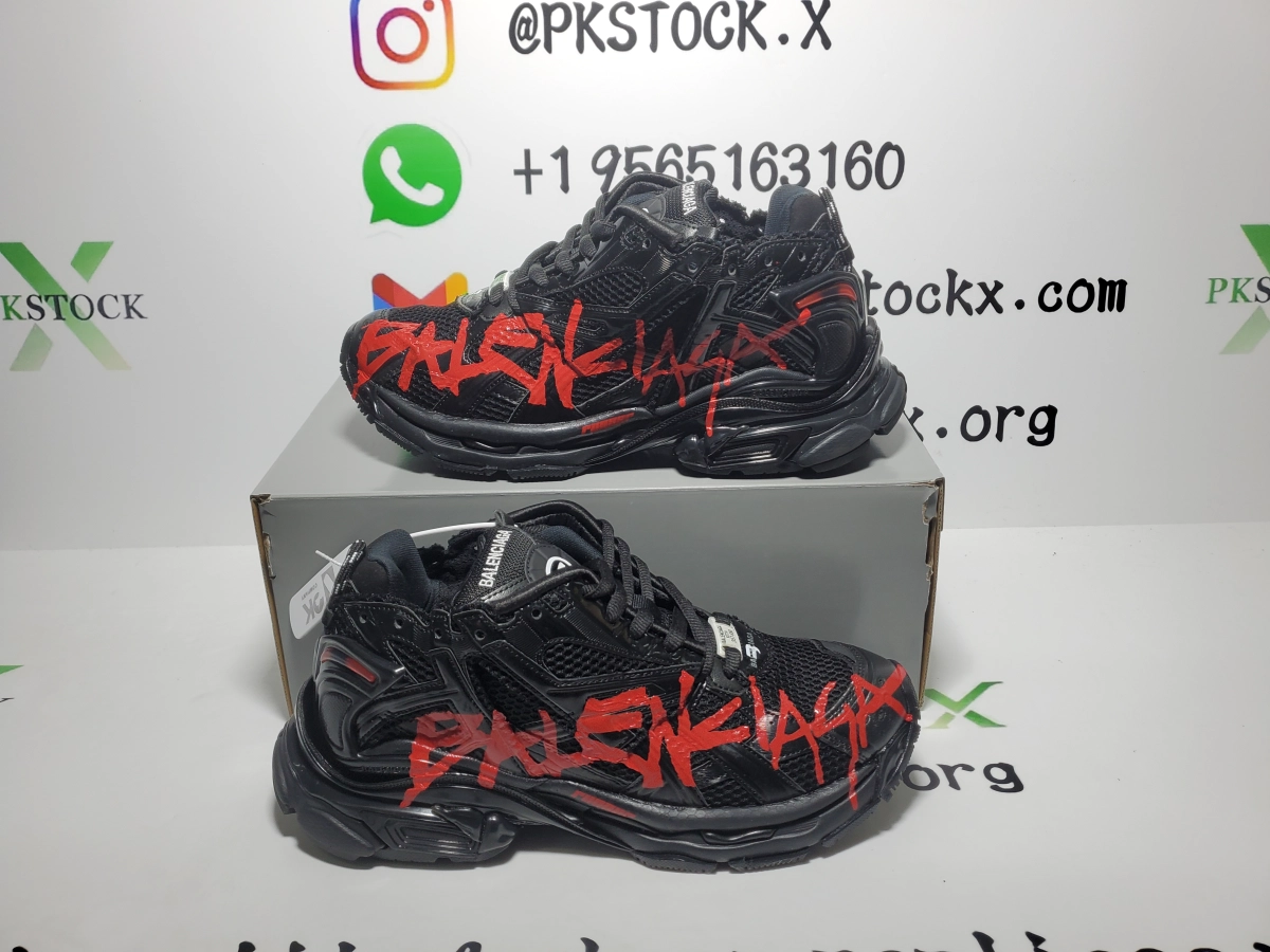 Feedback For Balenciaga Runner Black And Red Characters 677402 W3RB1 0102 From PkStockX Customers