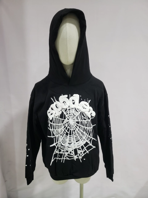 QC Photos For Spider Worldwide BLACK OG WEB HOODIE
