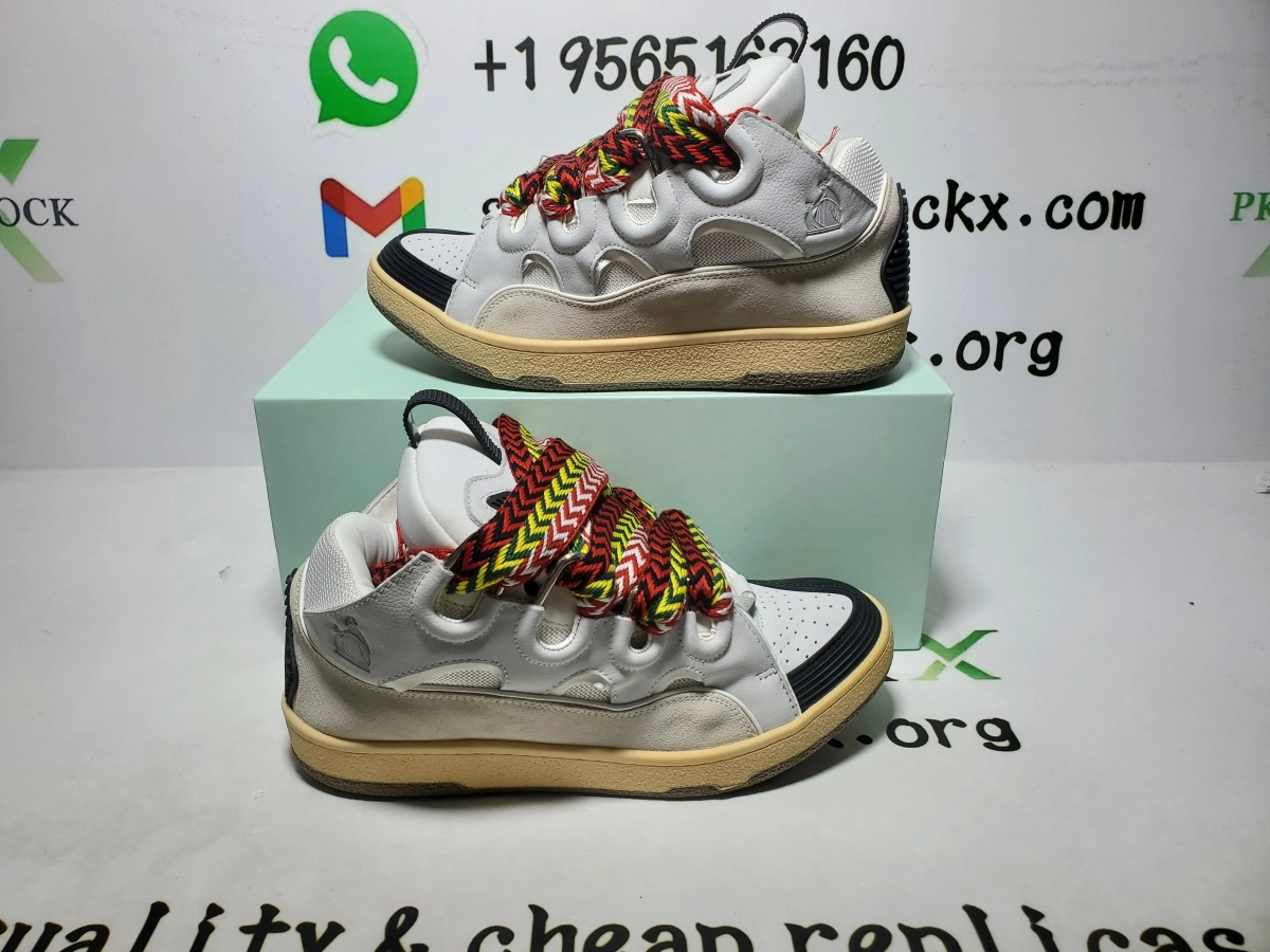 QC Photos For Lanvin Leather Curb White Ivory FM-SKRK11-DRAG-A2000