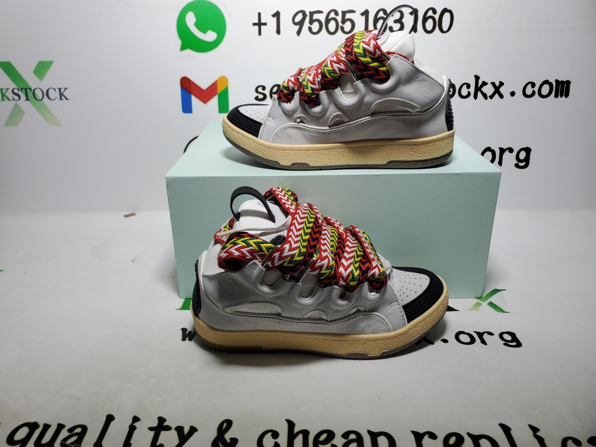 QC Photos For Lanvin Leather Curb White Ivory