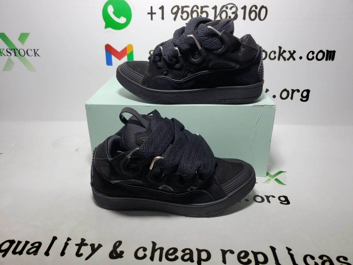 QC Photos For LANVIN Curb Sneakers Black 