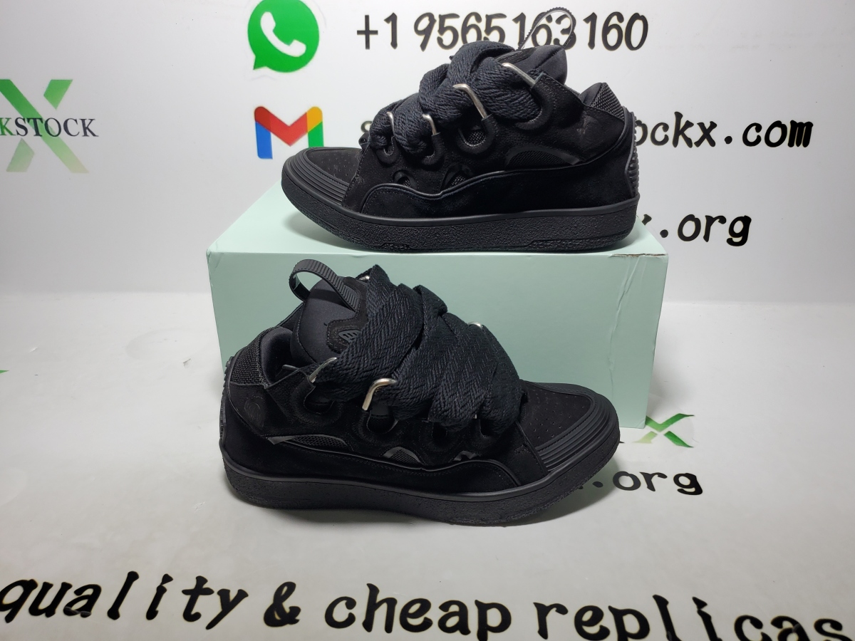 QC Photos For LANVIN Curb Sneakers Black