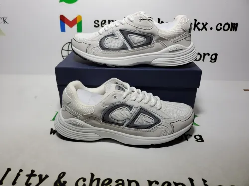 QC Photos For PK God Batch Dior Light Grey 'B30' Sneakers White 3SN279ZND-H000