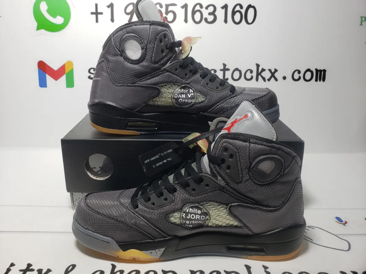 PK God Batch Air Jordan 5 Retro Off-White Black CT8480-001