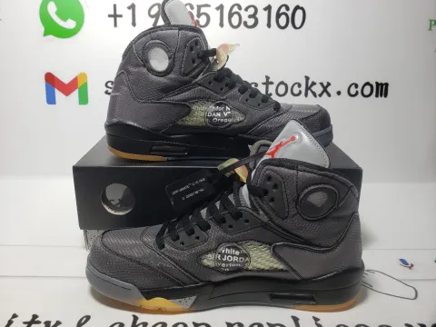 PK God Batch Air Jordan 5 Retro Off-White Black CT8480-001