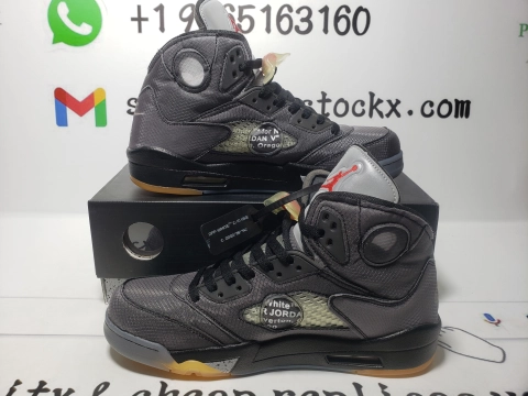 PK God Batch Air Jordan 5 Retro Off-White Black CT8480-001