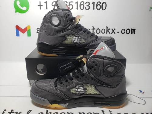 PK God Batch Air Jordan 5 Retro Off-White Black CT8480-001