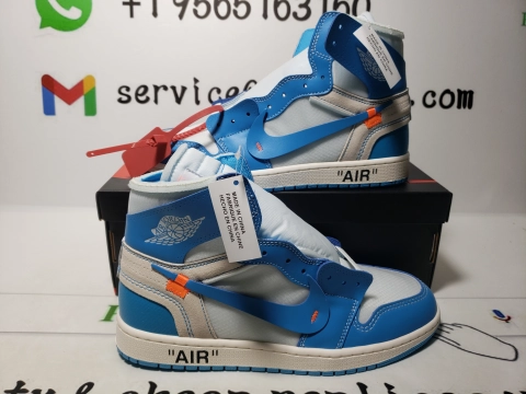 PK God Batch Air Jordan 1 Retro High Off-White University Blue AQ0818-148