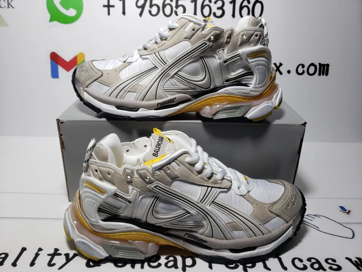 PK God Batch Balenciaga Runner Sneaker 'White Yellow' 
