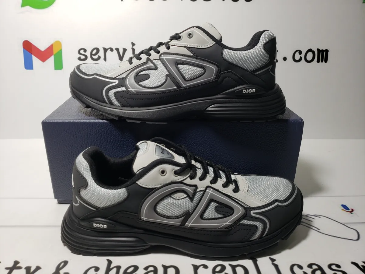 PK God Batch Dior Light Grey 'B30' Sneakers Dark Gray 