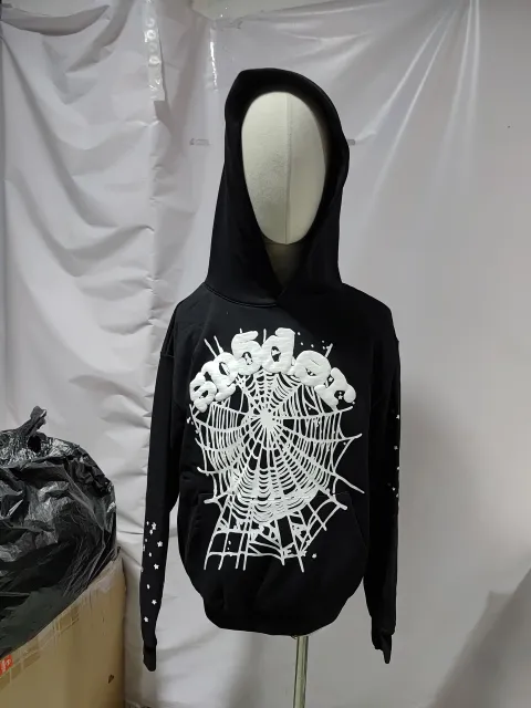 Sp5der Worldwide BLACK OG WEB HOODIE
