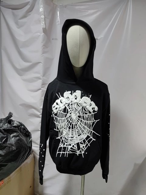 Sp5der Worldwide BLACK OG WEB HOODIE