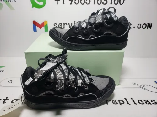 Lanvin Curb Sneaker Black Grey FM-SKRK11-REFL-P2210