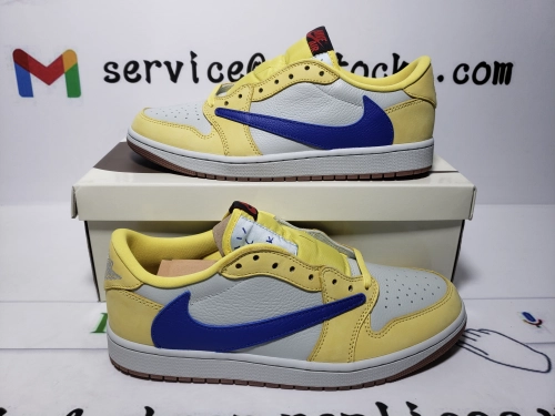 PK God Batch Air Jordan 1 Retro Low OG SP Travis Scott Canary DZ4137-700