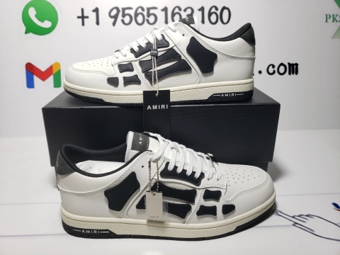 PK God Batch AMIRI Skel Top Low Whtie Black MFS003-111