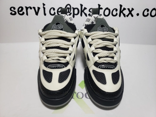 PK God Batch LOUIS VUITTON Leather lace up Fashionable Board Shoes 