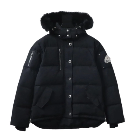  Moose knuckles Zippered women's down jacket black (NFC)