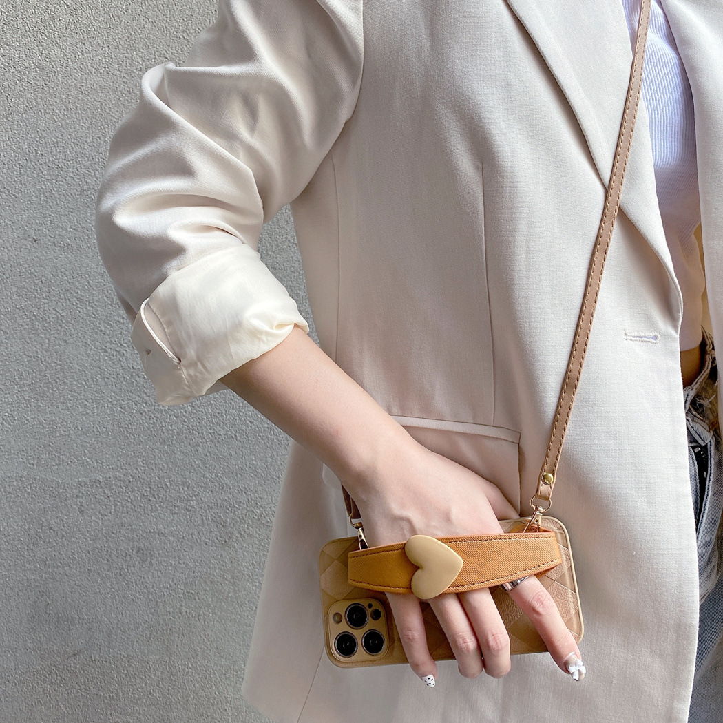 Brown Heart Shaped Wristband Huawei Phone Case