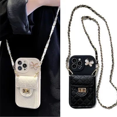Lambskin Crossbody Huawei Phone Case 01