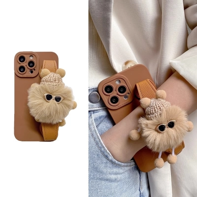 Plush Doll Wristband iPhone Case 01